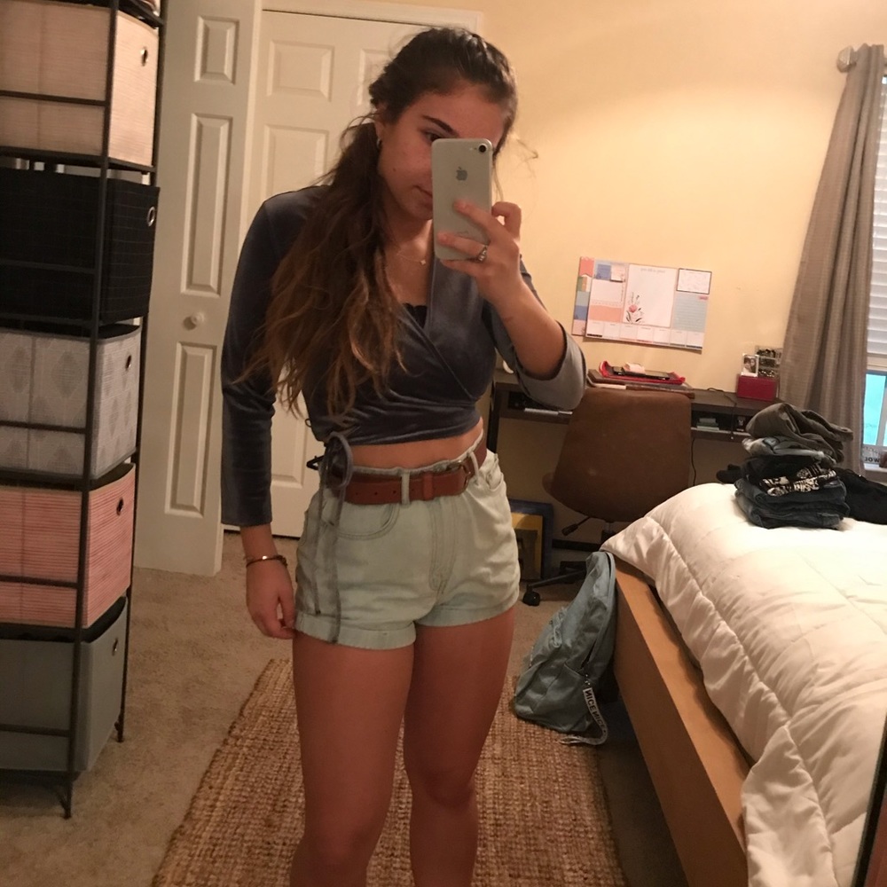 velvet crop top